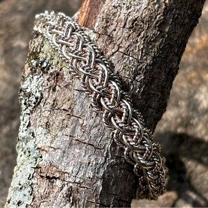 Handmade sterling silver Hawaiian Bracelet. Size 5.5-6 inch wrist.